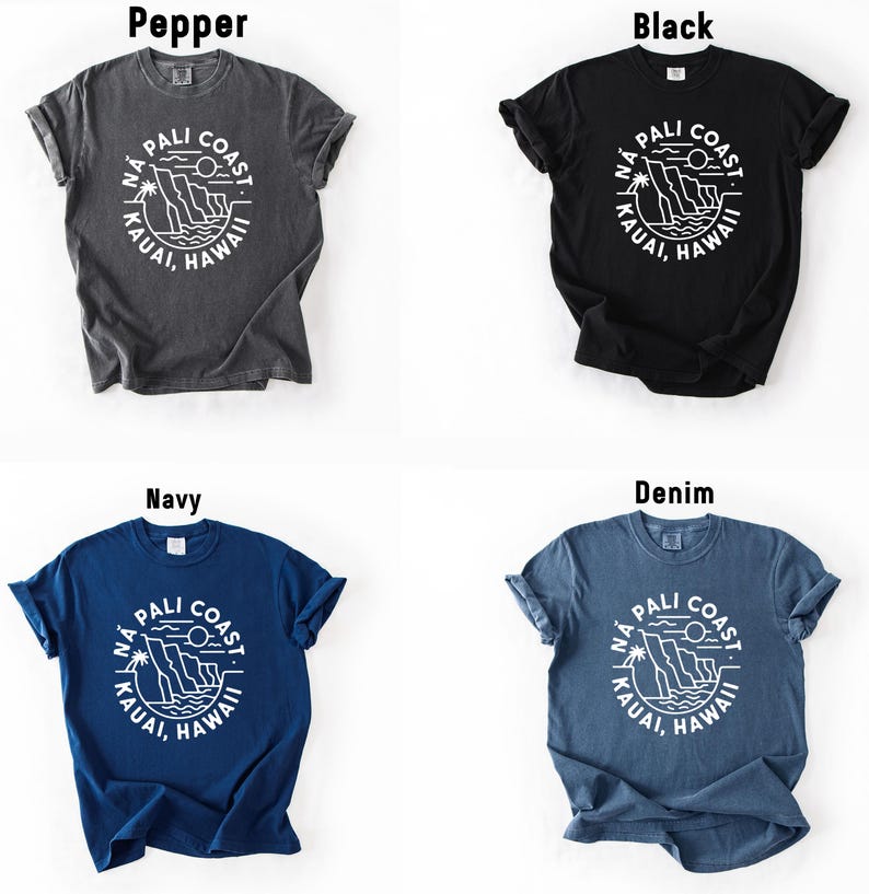 four different types of t - shirts on a white background