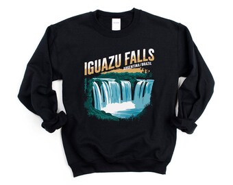 Felpa unisex girocollo Iguazu Falls, felpa Iguazu Falls Brasile Argentina