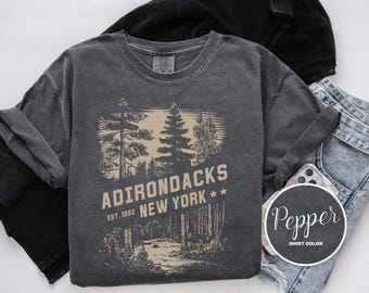 Adirondacks New York Ny T Shirt Vintage Hiking Mountains Tee Adirondacks New York Ny T Shirt Vintage Hiking Mountains Tee