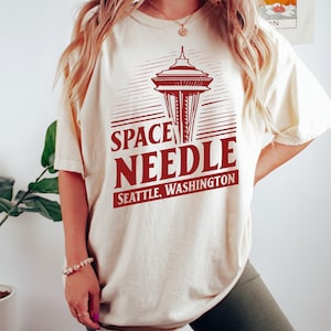 Space Needle Seattle Shirt, Washington, Comfort Colors T-Shirt, Hoodie, Sweatshirt, Long Sleeve, Kids Tee, City Adventure
