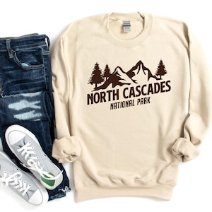 North Cascades Sweatshirt Unisex Crewneck, North Cascades National Park Washington Sweatshirt