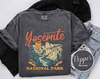 Yosemite National Park Shirt, California, Comfort Colors T-Shirt, Hoodie, Sweatshirt, Long Sleeve, Kids Tee, Nature Hiking