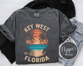 Key West Florida Shirt, Comfort Colors T-Shirt, Hoodie, Sweatshirt, Long Sleeve, Kids Tee, Island Adventure