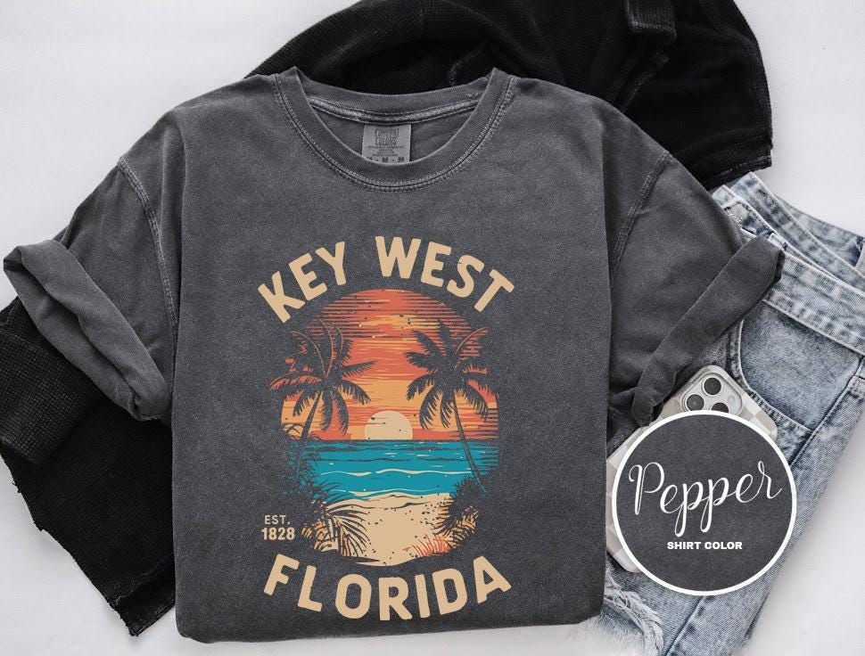 Key West Florida Shirt, Comfort Colors T-Shirt, Hoodie, Sweatshirt, Long Sleeve, Kids Tee, Island Adventure