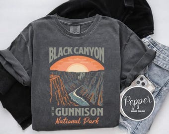 Black Canyon of the Gunnison National Park Shirt, Colorado, Comfort Colors T-Shirt, Hoodie, Sweatshirt, Long Sleeve, Kids Tee, Nature Hiking