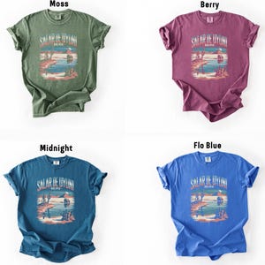 four t - shirts with the names of different types of t - shirts