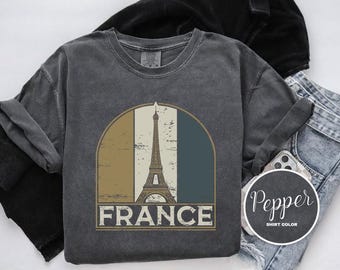Eiffel Tower Shirt, Paris France, Comfort Colors T-Shirt, Hoodie, Sweatshirt, Long Sleeve, Kids Tee, Iconic Adventure