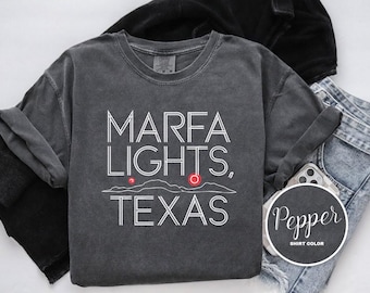 Marfa Lights Texas-shirt, comfortkleuren T-shirt sweater met lange mouwen lichtgewicht hoodie Kinder-T-shirt