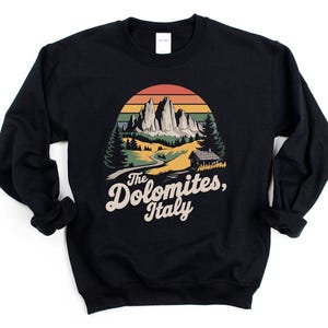 Dolomites Crewneck, Italy Sweatshirt, Alps Pullover, Italian Mountains Sweater, Hiking Apparel