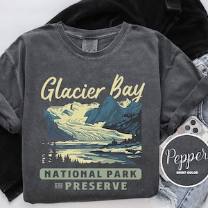 Glacier Bay National Park Shirt, Alaska, Comfort Colors T-Shirt, Hoodie, Sweatshirt, Long Sleeve, Kids Tee, Nature Hiking
