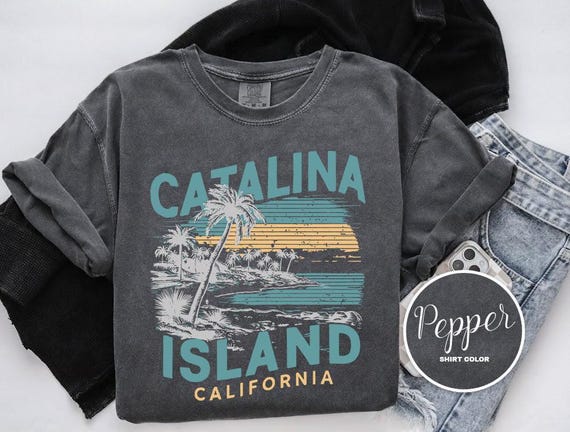Catalina Island Shirt, California, Comfort Colors T-Shirt, Hoodie, Sweatshirt, Long Sleeve, Kids Tee, Coastal Adventure