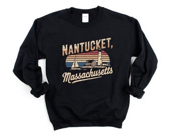 Nantucket Sweatshirt Unisex Rundhals, Nantucket Massachusetts Sweatshirt