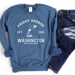 Friday Harbor Sweatshirt Unisex Crewneck, San Juan Island, Friday Harbor Washington Sweatshirt