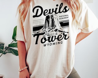 Devils Tower National Monument Shirt, Wyoming, Comfort Colors T-Shirt, Hoodie, Sweatshirt, Long Sleeve, Kids Tee, Nature Hiking