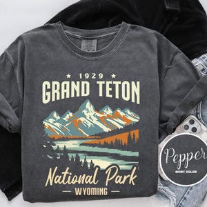 Grand Teton National Park Shirt, Wyoming, Comfort Farben T-Shirt, Hoodie, Sweatshirt, Langarm, Kinder T-Shirt, Natur Wandern