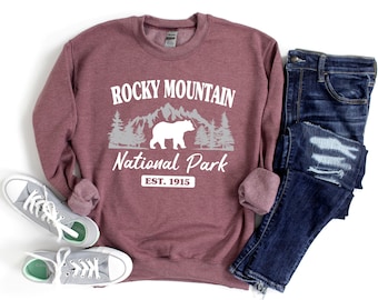 Felpa con cappuccio unisex Rocky Mountain, Felpa con cappuccio Rocky Mountain National Park Colorado