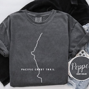 Pacific Crest Trail Shirt, PCT Hike Comfort Colors T-Shirt, Hoodie, Sweatshirt, Long Sleeve, Kids Tee, Nature Hiking
