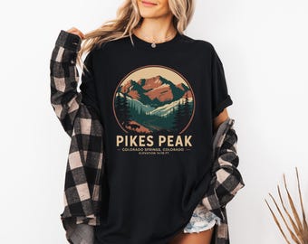 Pikes Peak Colorado Shirt – Comfort Colors Mountain Graphic Tee