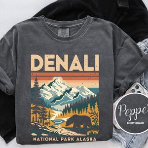 Denali National Park Shirt, Alaska Mountain Design, Comfort Colors T-Shirt, Denali Kids Tee, Long Sleeve, Sweatshirt, Hoodie