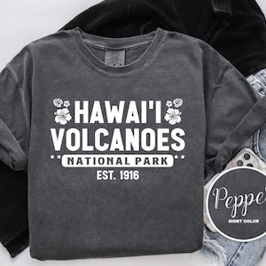 Hawai`i Volcanoes National Park Shirt, Hawaii, Comfort Farben T-Shirt, Hoodie, Sweatshirt, Langarm, Kinder T-Shirt, Natur Wandern