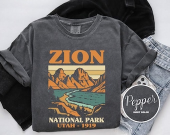 Zion National Park Shirt, Utah, Comfort Colors T-Shirt, Hoodie, Sweatshirt, Long Sleeve, Kids Tee, Nature Hiking