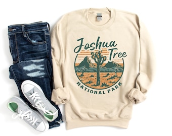 Sweat-shirt Joshua Tree col rond unisexe, Sweat-shirt parc national de Joshua Tree en Californie