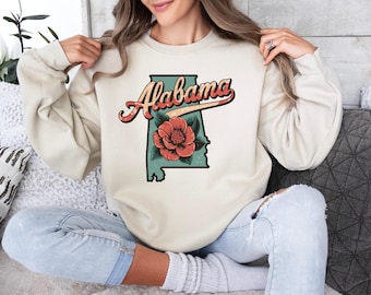 Alabama Sweatshirt Unisex Rundhals, Alabama Rose Sweatshirt