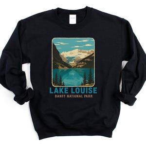 Lake Louise Sweatshirt Unisex Rundhalsausschnitt, Banff Lake Louise Alberta Kanada Sweatshirt