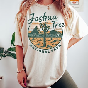 Camiseta del Parque Nacional Joshua Tree, California, camiseta con colores cómodos, sudadera con capucha, sudadera, manga larga, camiseta para niños, senderismo en la naturaleza