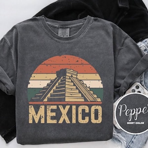 Camiseta Chichen Itza México, camiseta con colores cómodos de la pirámide maya, sudadera con capucha, manga larga, sudadera