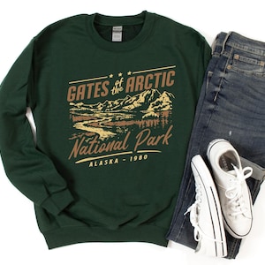 Gates of the Arctic Sweatshirt Unisex Crewneck, Gates of the Arctic National Park Alaska Sweatshirt
