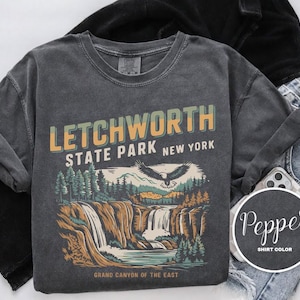 Letchworth State Park Shirt, New York T-shirt, Comfort Colors T-shirt, Kids Tee, Długi rękaw, Bluza, Lekka bluza z kapturem