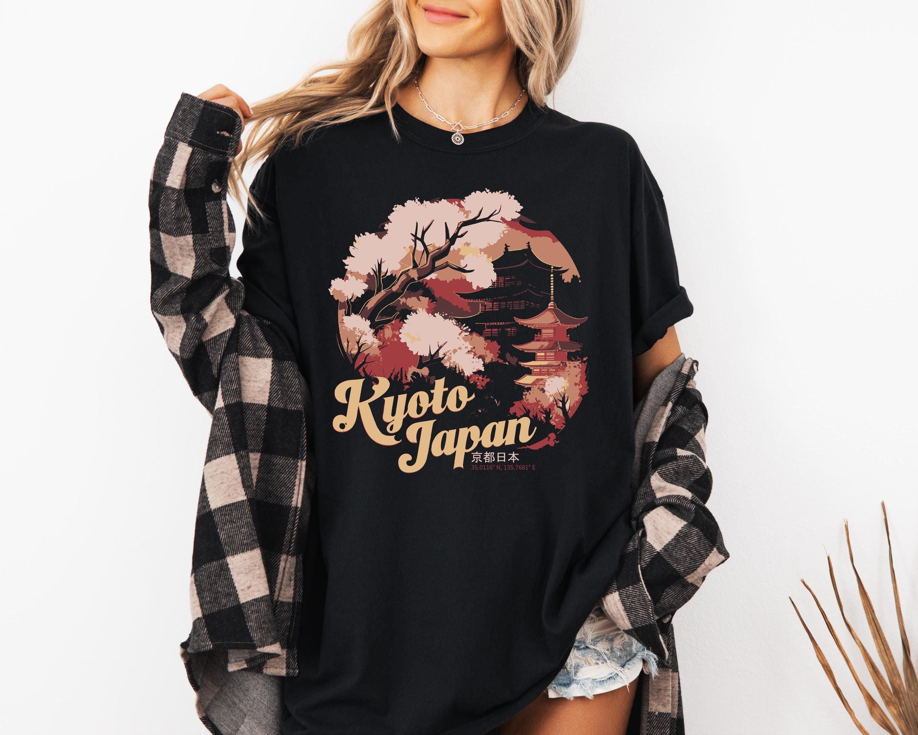 Maglietta Kyoto Giappone, Fiori di ciliegio Kyoto, T-shirt Comfort Colors, Felpa con cappuccio, Felpa, Manica lunga, T-shirt per bambini, Avventura culturale