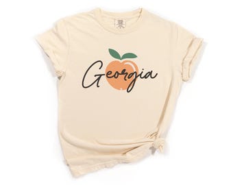 Chemise Georgia, Design pêche, Style minimaliste, T-shirt aux couleurs confortables, Sweat à capuche, Sweat-shirt, Manches longues, T-shirt enfant, Charme du Sud
