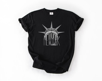 New York Shirt, Statue of Liberty Comfort Colors T-Shirt, Long Sleeve, Sweatshirt, Lightweight Hoodie, NYC Skyline Tee