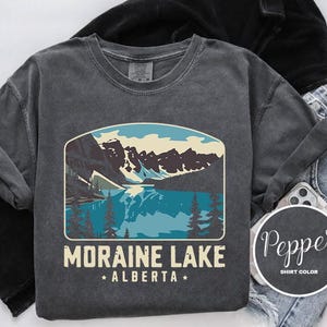 Moraine Lake Canada Shirt, Comfort Colors T-Shirt, Hoodie, Sweatshirt, Long Sleeve, Kids Tee, Nature Adventure image 1