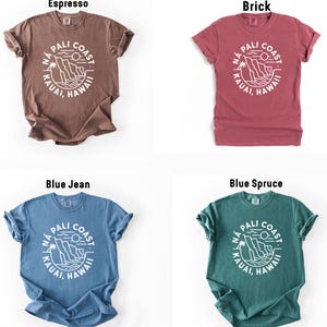 a group of four shirts with different designs on them