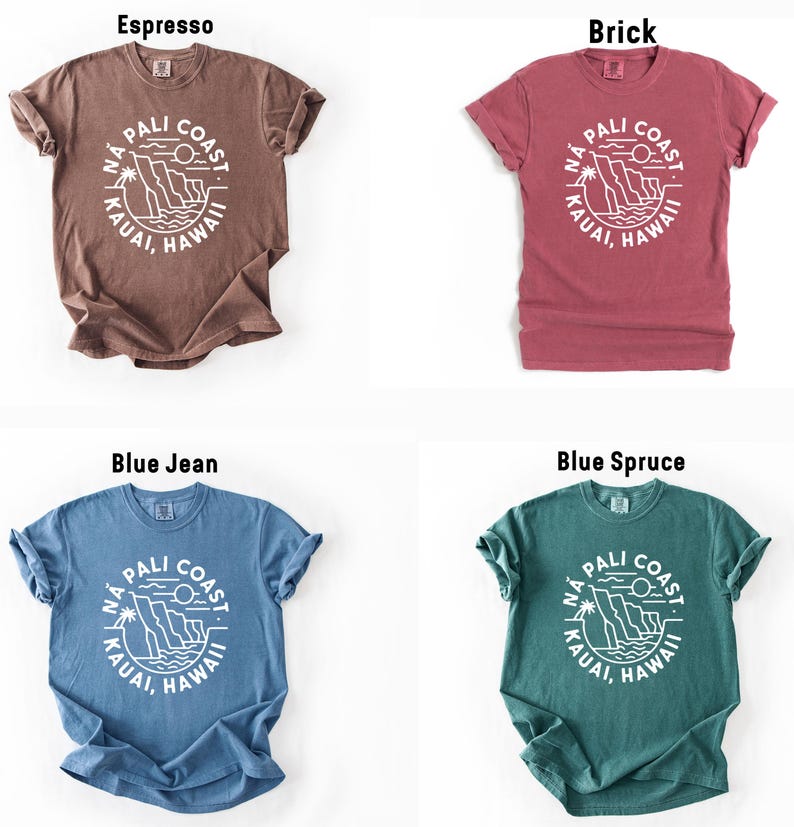 a group of four shirts with different designs on them