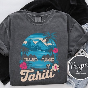 Koszulka Tahiti, Polinezja Francuska, Koszulka Comfort Colors, Bluza z kapturem, Bluza z kapturem, Długi rękaw, Koszulka dziecięca, Island Adventure