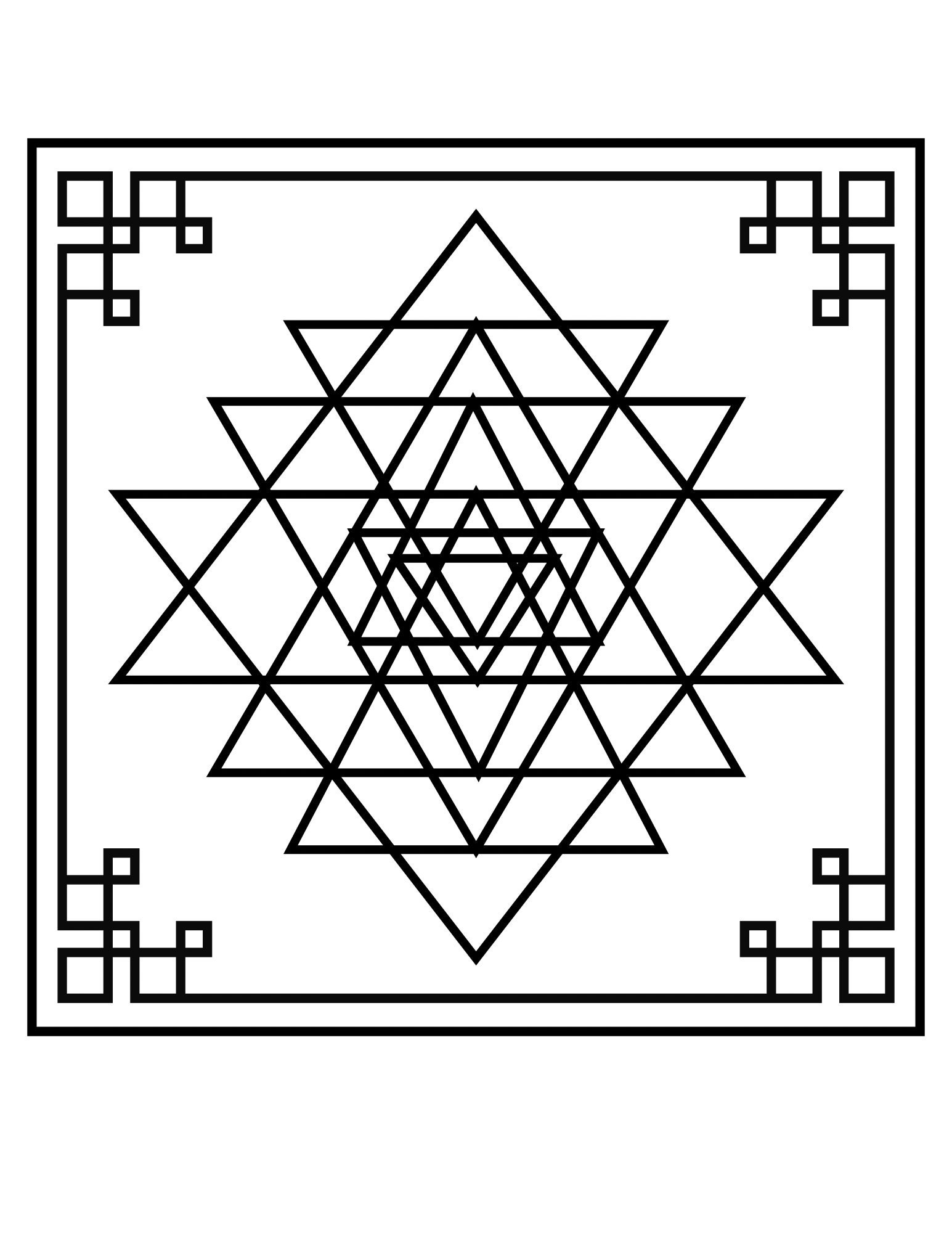 Sri Yantra Printable Coloring Page - Etsy
