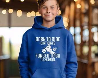 Funny Dirt Bike Hoodie for Kids - Dirt Bike Racing Hoodie - Youth Racing Apparel - Motorcycle Birthday Gift - Dirt Track Racing Hoodie