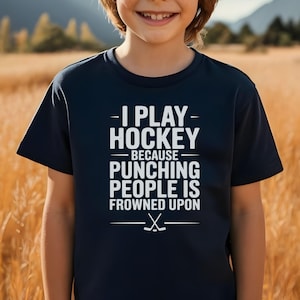 Funny Kids Hockey Tee - Ice Hockey Shirt for Children - Youth Sports Clothing - Hockey Fan Gift - Kids Hockey Apparel - Hockey Player Gift