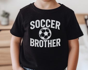 Toddler Soccer Brother Shirt - Soccer Sibling Gift - Little Brother Soccer T-shirt - Game Day Outfit - Kids Soccer Tee - Boys Sports Top