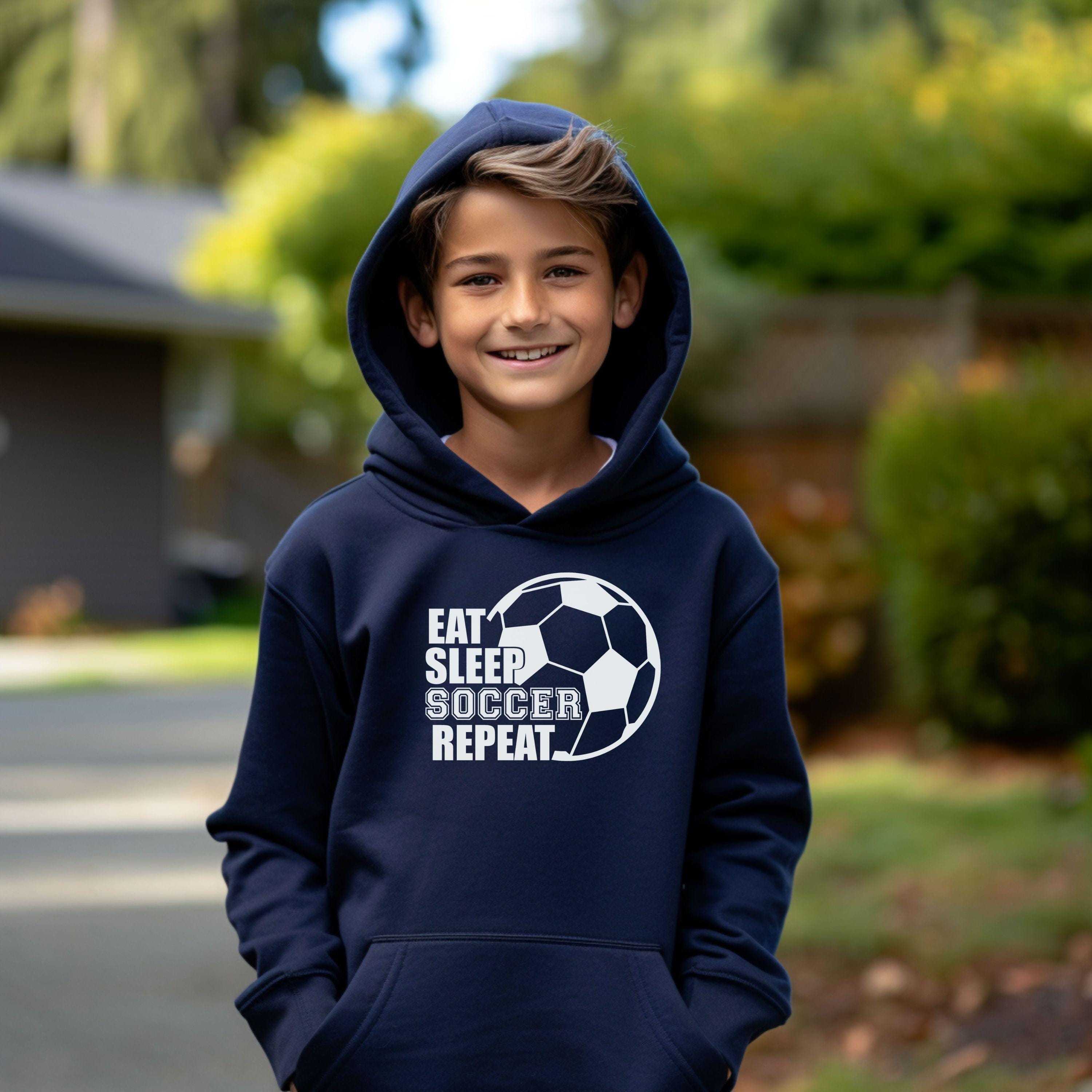 Youth Sports Hoodie - Soccer Hooded Sweatshirt - Gift for Grandson ...