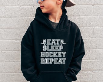 Youth Hockey Hoodie - Gift for Hockey Player - Ice Hockey Sweatshirt - Hockey Fan Gift - Kids Sports Apparel - Hockey Lover Gift