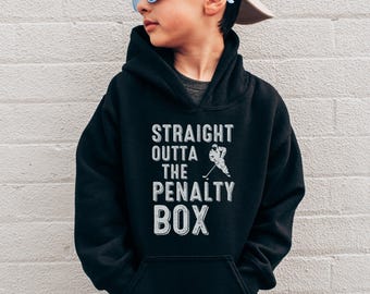 Kids Hockey Hoodie - Youth Hockey Sweatshirt - Children's Ice Hockey Pullover - Hockey Player Gift - Hockey Fan Gift