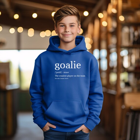 Blue hoodie with white fur hood sale