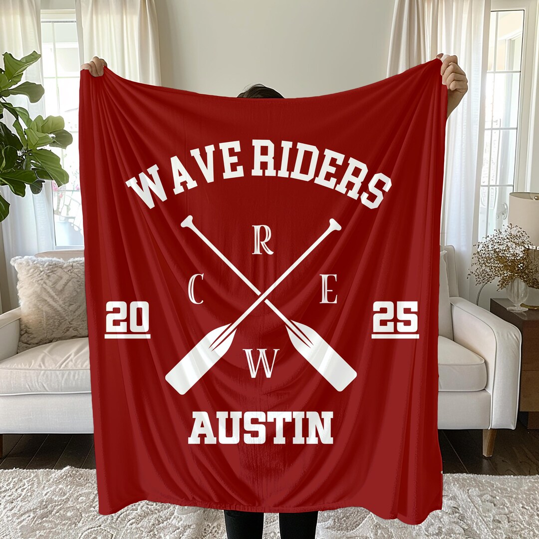 Custom Rowing Blanket - Crew Team Throw - Custom School Colors - Rowing ...