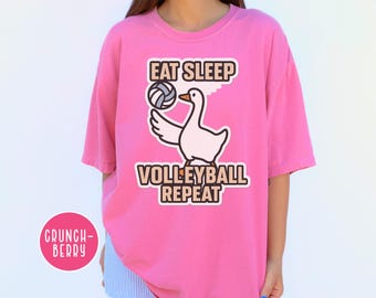 Funny Goose Volleyball Shirt - Eat Sleep Volleyball Repeat T-shirt - Sports Tee for Teen