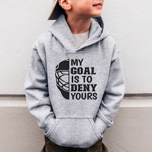 Sweat à capuche de gardien de but de hockey - Sweat à capuche de hockey sur glace pour jeunes - équipement de gardien de but - Cadeau pour gardien de but de hockey - Sweat à capuche de gardien de but de hockey sur glace - Couleurs de hockey - Fan de hockey image 2